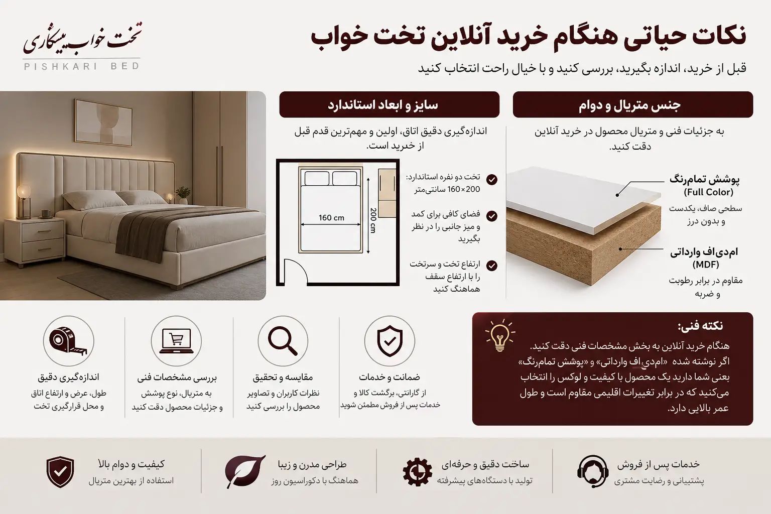 نکات حیاتی هنگام خرید آنلاین تخت خواب