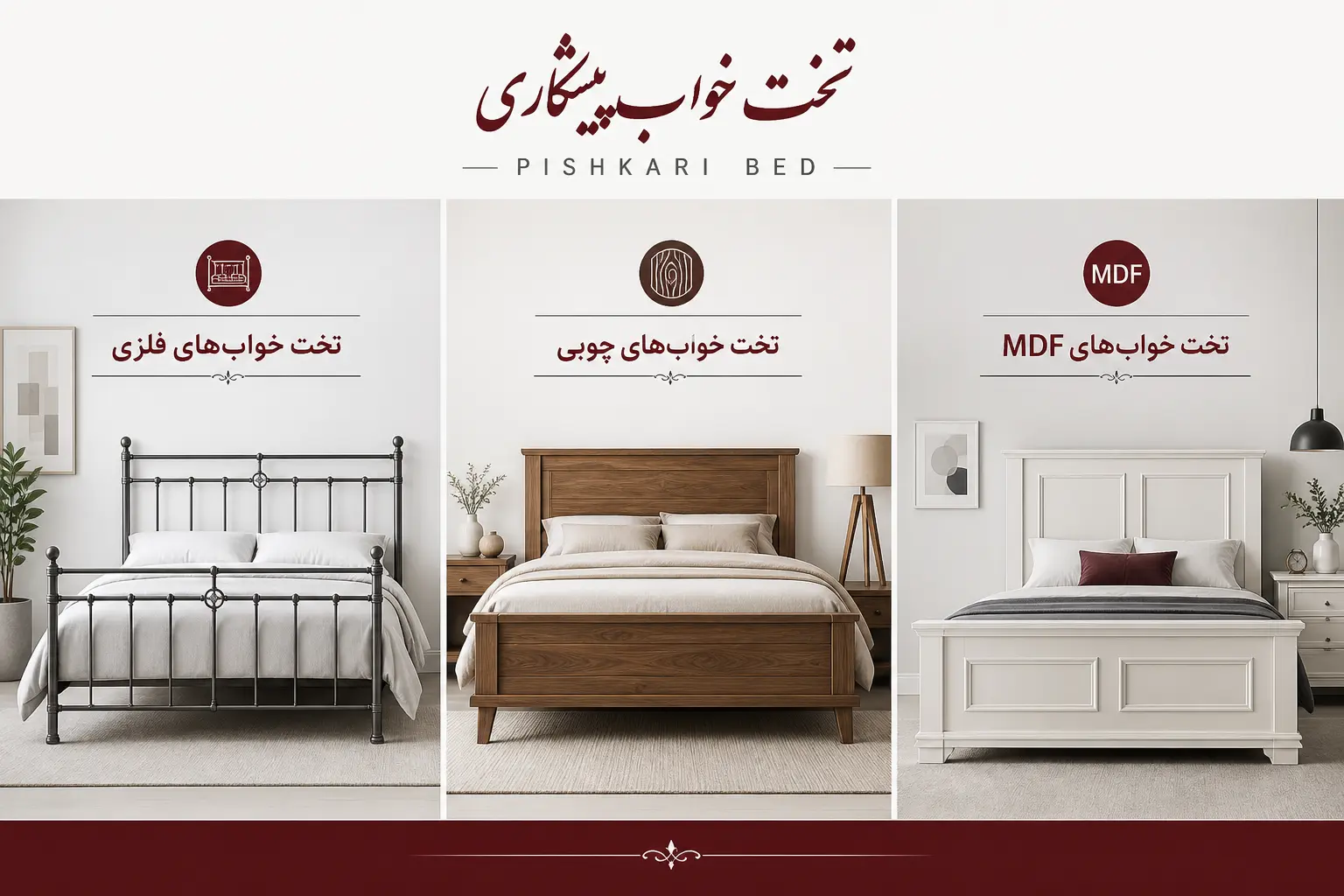 مقایسه هزینه واقعی مالکیت تخت خواب‌های فلزی، چوبی و MDF در طول ۱۰ سال آینده و بررسی مزایا و معایب هر کدام.