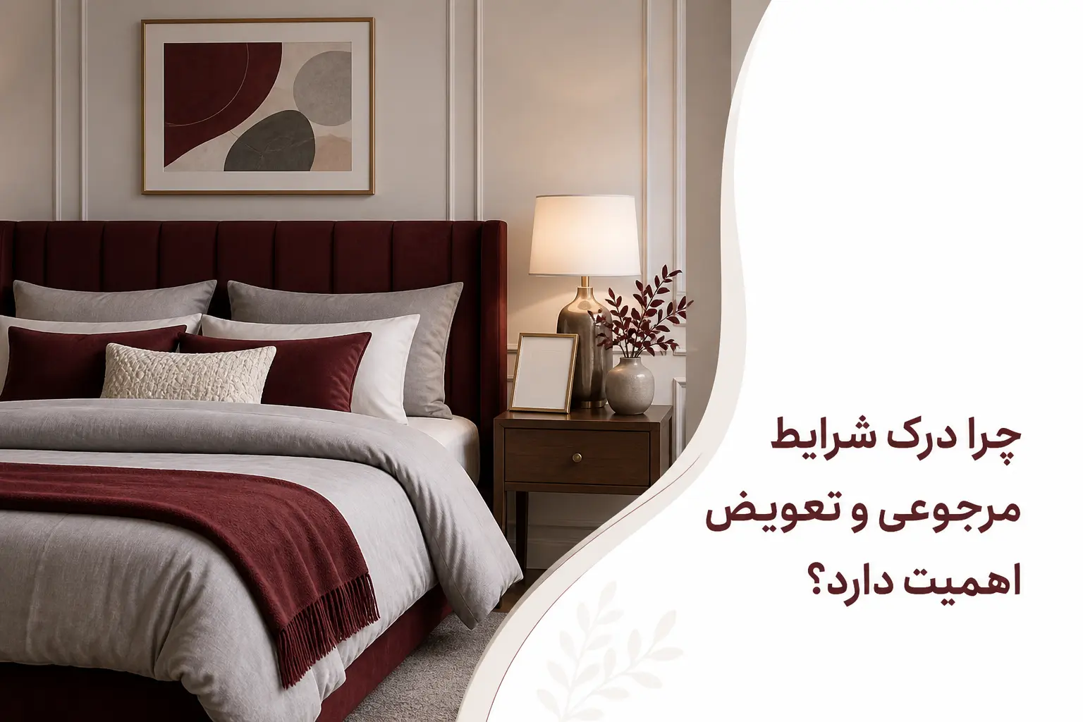 درک شرایط مرجوعی و تعویض سرویس خواب برای جلوگیری از ضررهای مالی و زمانی در خرید آنلاین ضروری است.